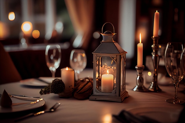 Romantic Dinner Setup Decoration