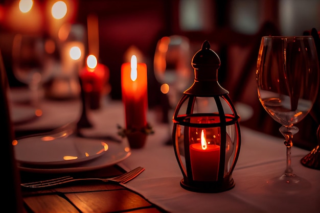 Romantic Dinner Setup Decoration