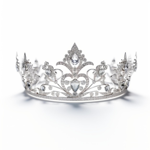 Romantic Floral Crystal Tiara Elegant Viscount Inspired Crown