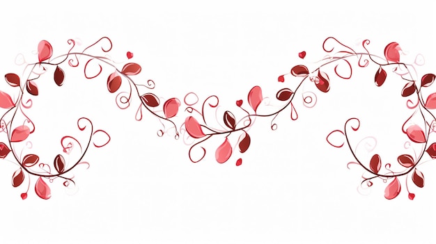 Photo romantic heart garland decor for love and passion