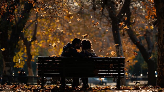 Romantic Kiss Under Cherry Blossoms