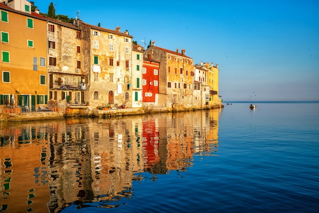 Romantic old town of Rovinj in Croatia, Europe.