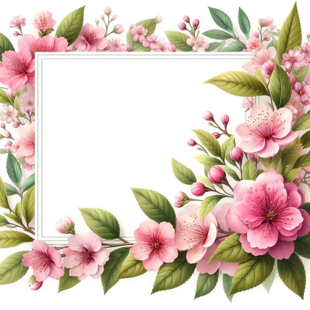 Romantic Pink Rose Frame for Keepsake Invitations