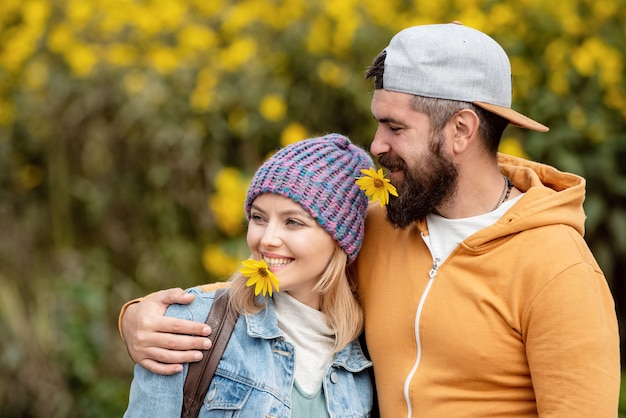 Romantic portrait of a couple in love.