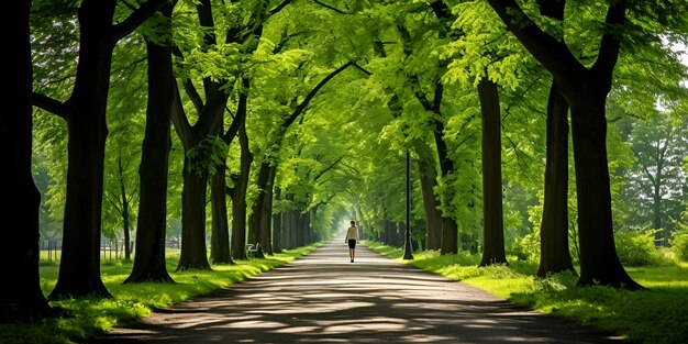 A romantic stroll along a treelined path in the golden hour romantic stroll treelined path golden hour