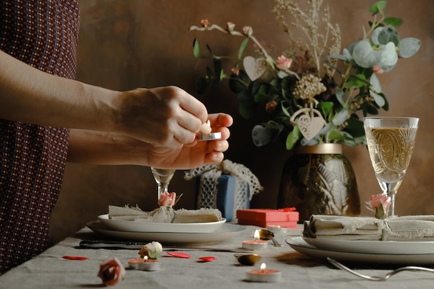 Romantic table decoration