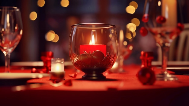 romantic table setting