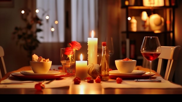 romantic table setting