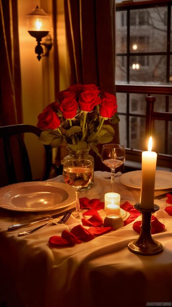 romantic table setting