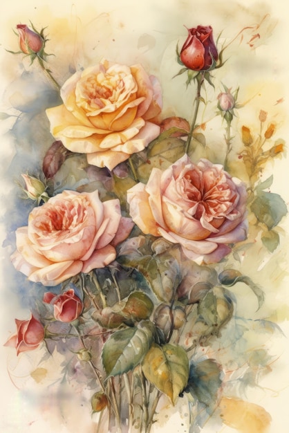 Romantic vintage rose background