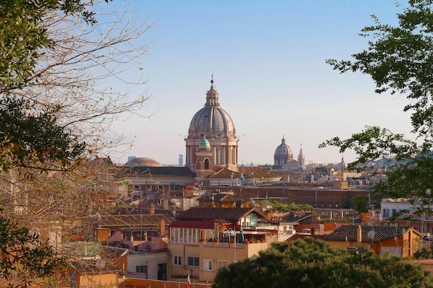 Rome Italy Aerial view of the city center