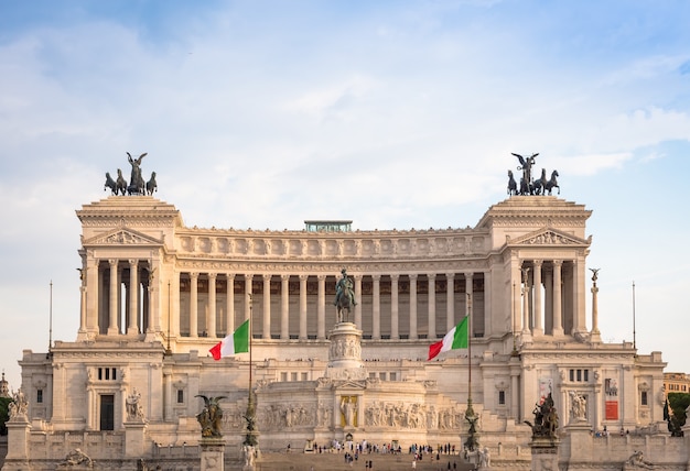 ROME, ITALY - CIRCA AUGUST 2020: Vittoriano Monument located in Piazza Venezia (Venice Square)