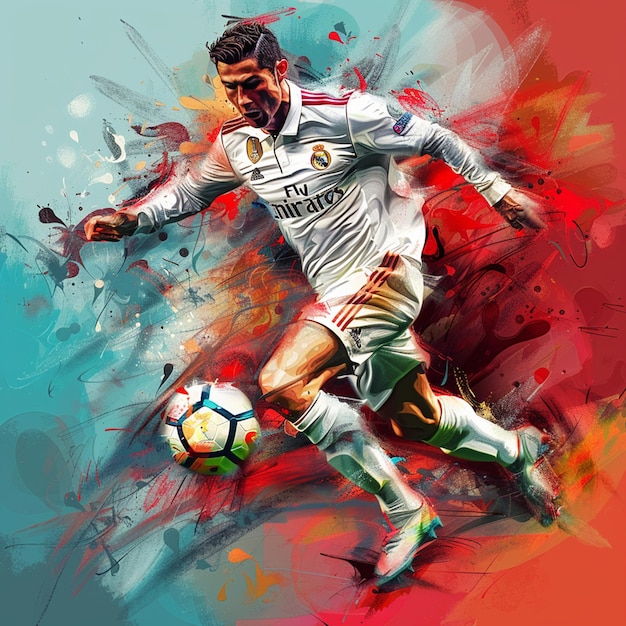 Ronaldo carries the ball