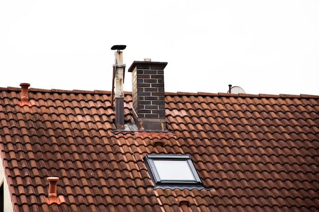 Roof of classic building retro and vintage style at Sandhausen district and village of Heidelberg in Badenwurttemberg Germany