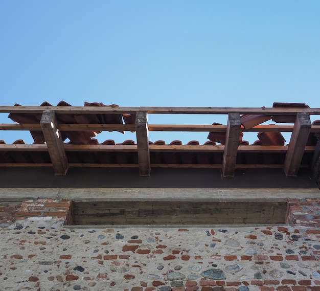 Roof damaged by gales during storm