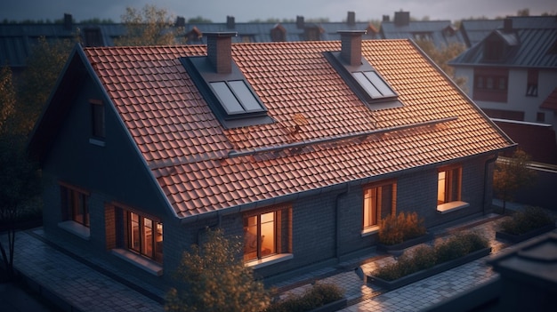 Roof of house Generative Ai