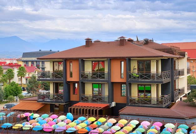 Roofs of houses near the Black Sea