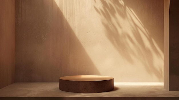 Room ambiance with a potted plant on a table