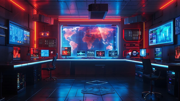 Room Decor Redefined Embrace Vibrant Neon Colors and Futuristic Cyberpunk Interior Design