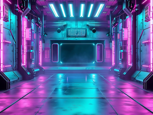 Room Decor Redefined Embrace Vibrant Neon Colors and Futuristic Cyberpunk Interior Design