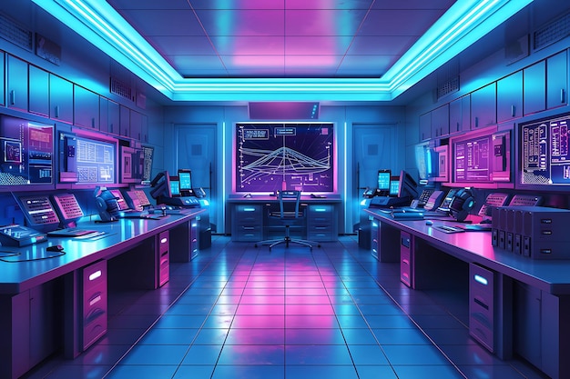 Room Decor Redefined Embrace Vibrant Neon Colors and Futuristic Cyberpunk Interior Design