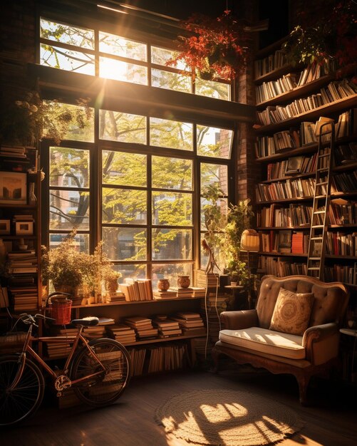 Photo room filled with books and furniture