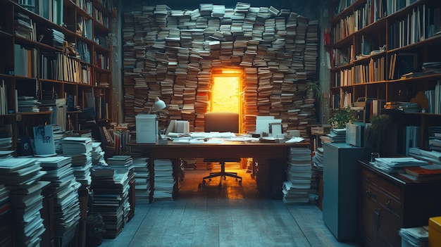 A Room Filled with Books and Light