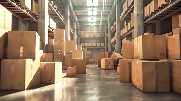 a room full of boxes that are made of wood