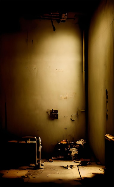 Room image atmosphere dilapidated desolate old vintage dark scene background