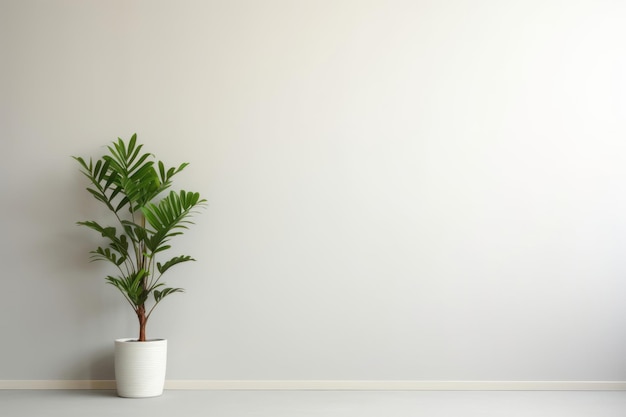 Room Simple Serenity of Soft Minimalism plant leaf wall