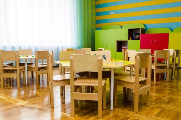 Room for studing and games in kindergarten