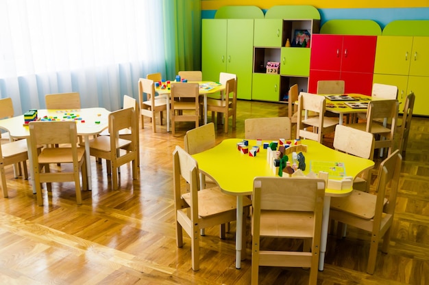 Room for studing and games in kindergarten