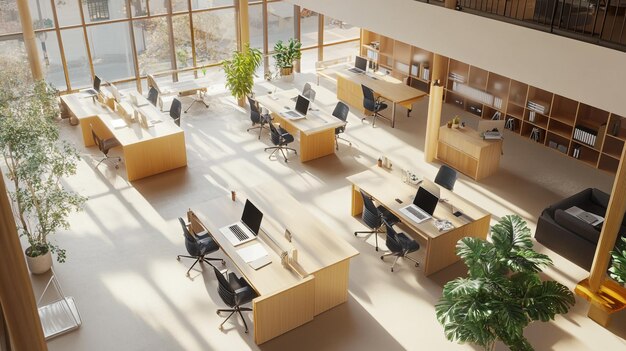 a room with a computer and a laptop on the desk