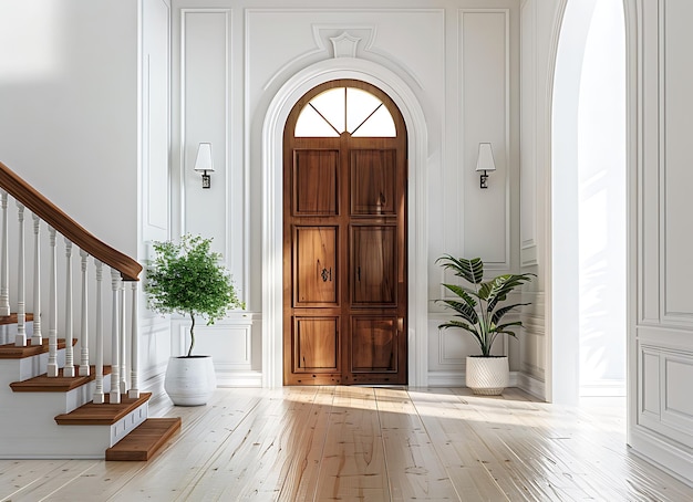 Photo a room with a door that says  welcome  on the bottom