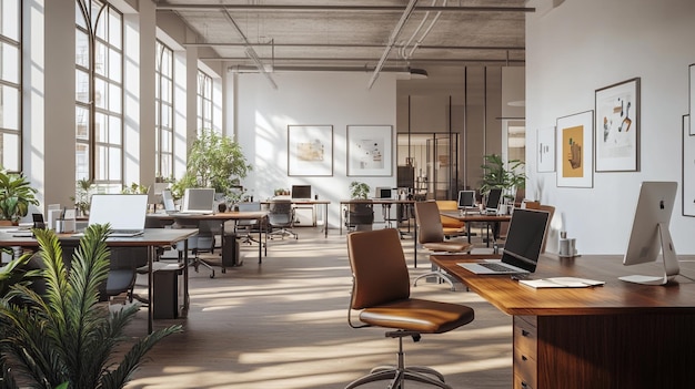 a room with a large window that has a laptop on it