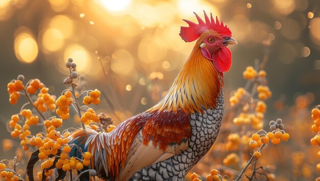 Rooster in the Golden Hour