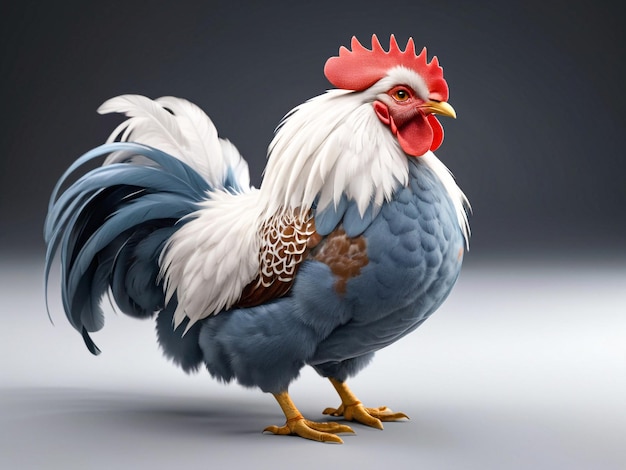 a rooster with a brown patch on his chest