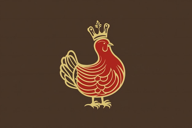 a rooster with a crown on its head