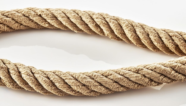 Rope closeup on white background isolated