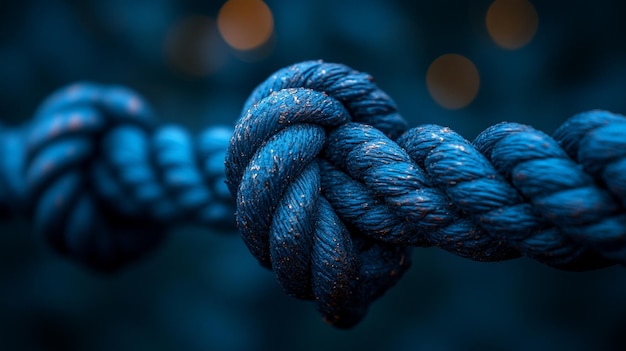 Photo rope coiled on a wooden floor symbolizing entanglement and disorder the texture of the rope contra