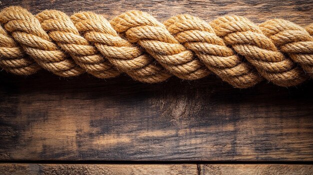 rope coiled on a wooden floor symbolizing entanglement and disorder The texture of the rope contra