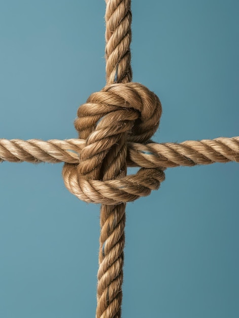 a rope tied to a cross