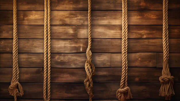 rope with a knot on the wall