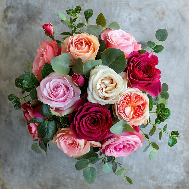 Photo rose decoration floral arrangement