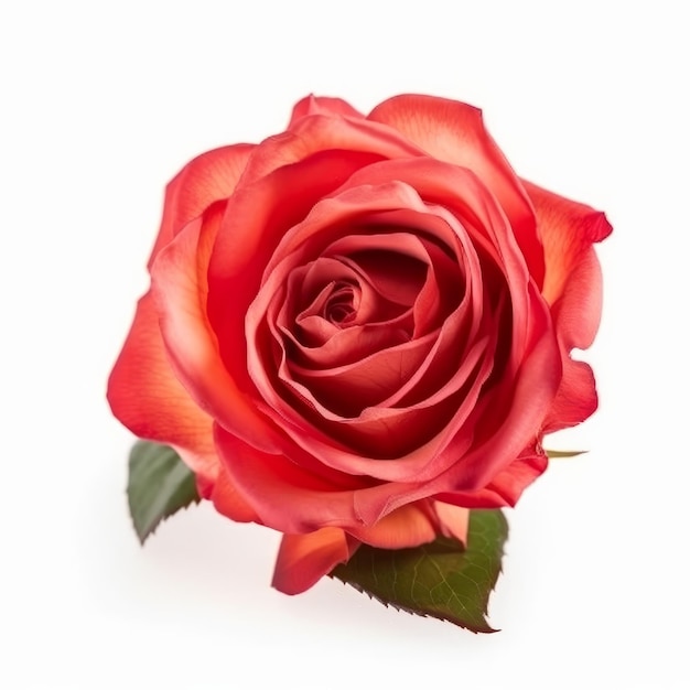 Rose flower isolated on white Illustration Generative AIxD