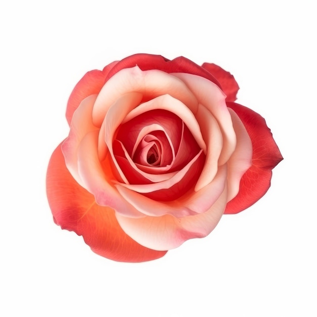 Rose flower isolated on white Illustration Generative AIxD