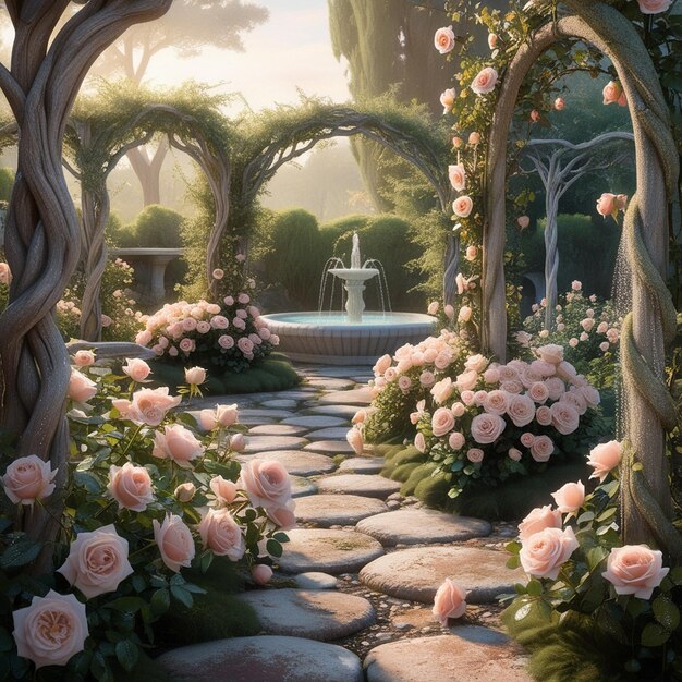 Rose Garden Reverie A Romantic Escape in Natures Embrace