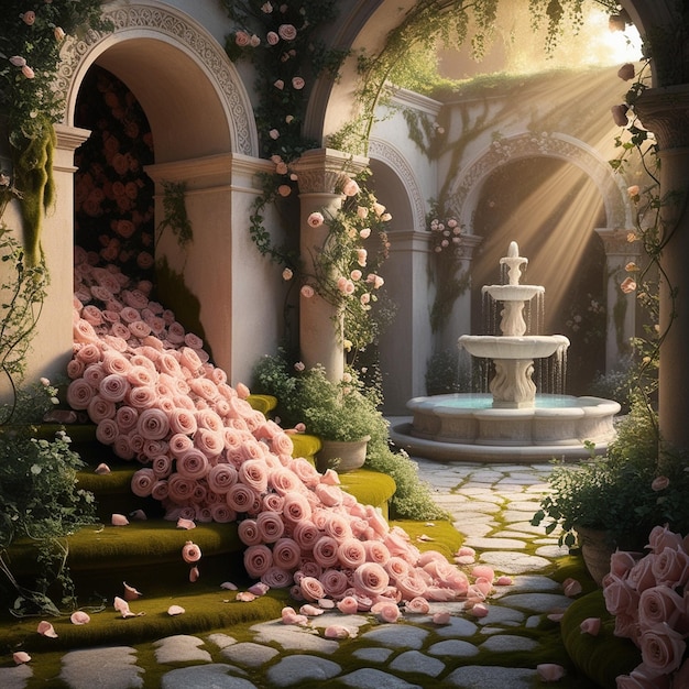 Rose Garden Reverie A Romantic Escape in Natures Embrace