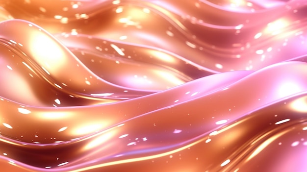 Rose Gold Bokeh Shiny Abstract Background Generative AI