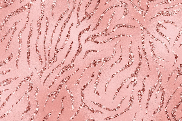 Rose Gold Glam Glitter Animal Skin Texture Background Animal Skin Pattern